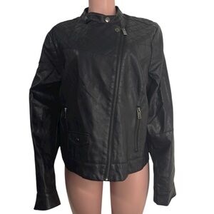 NWT DOLLHOUSE Women’s Black Quilted Leather Jacket